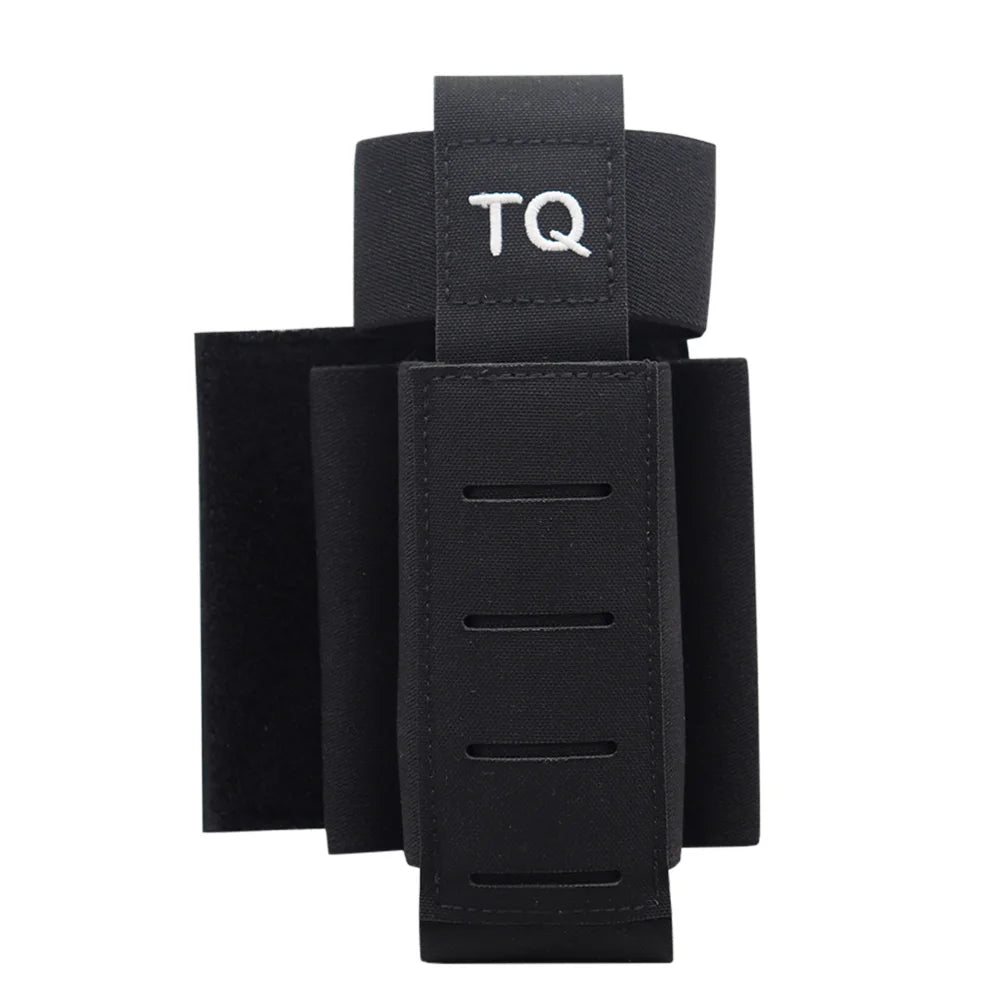 Tactical Tourniquet Pouch TQ Holder With Removable Hook Loop panel for MOLLE System Belt Airsoft Combat Hunting Vest