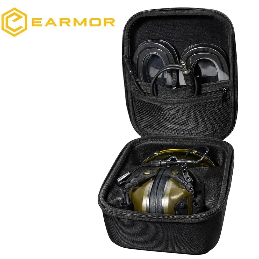 EARMOR Tactical Headphone Hard Storage Case, Portable Lightweight Headphone Case, Waterproof M31/M32/ M31H/M32H earmuffs