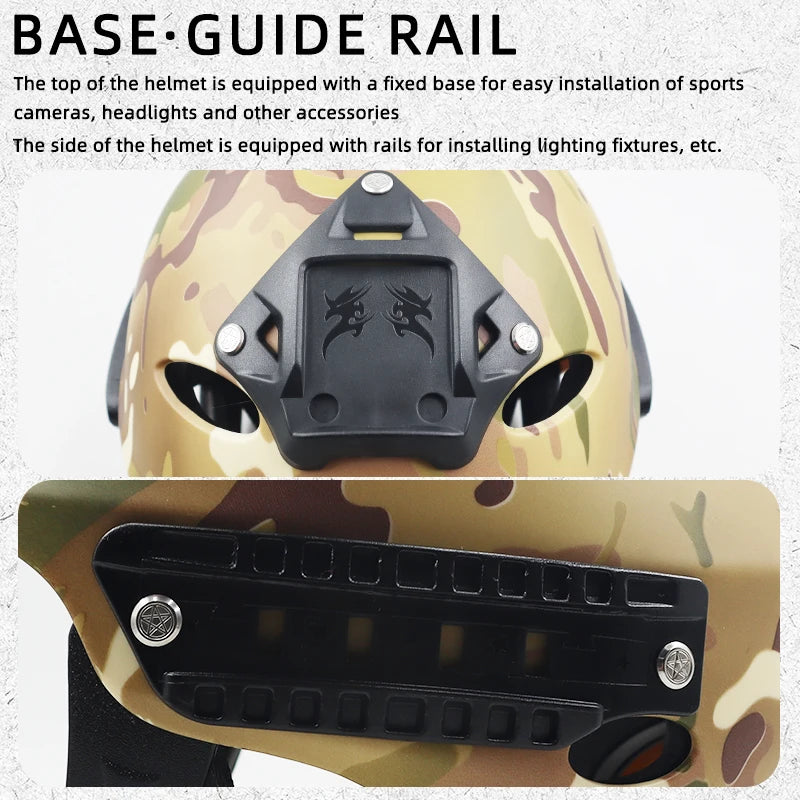 Outdoor Water Rescue Helmet Shockproof Buffer Ventilation Breathable Adjustable Head Circumference Multifunctional fixed base