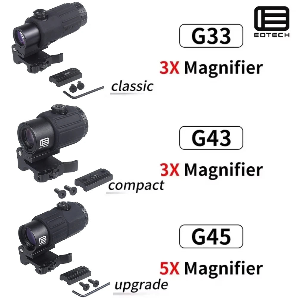 EOTECH EXPS3 XPS3 Optic Green Red Dot Holographic+3X 5X Magnifier G33 G43 G45 558 551 552 553 + Unity Fast Mount For 20mm Rail