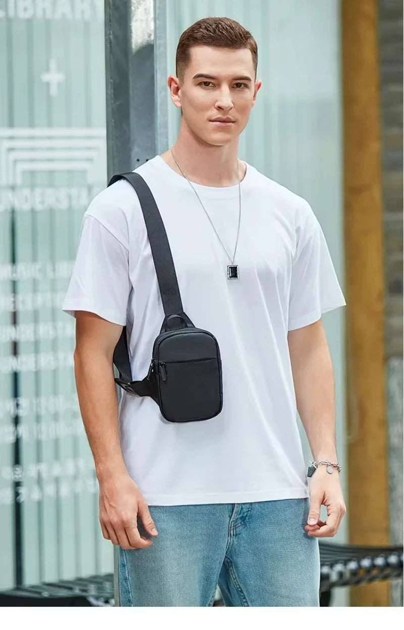 Chest Bag Fashion Sport Bag Small Canvas Shoulder Crossbody Bags for Man Mini Cloth Sling Sport Cross Phone Male Handbag