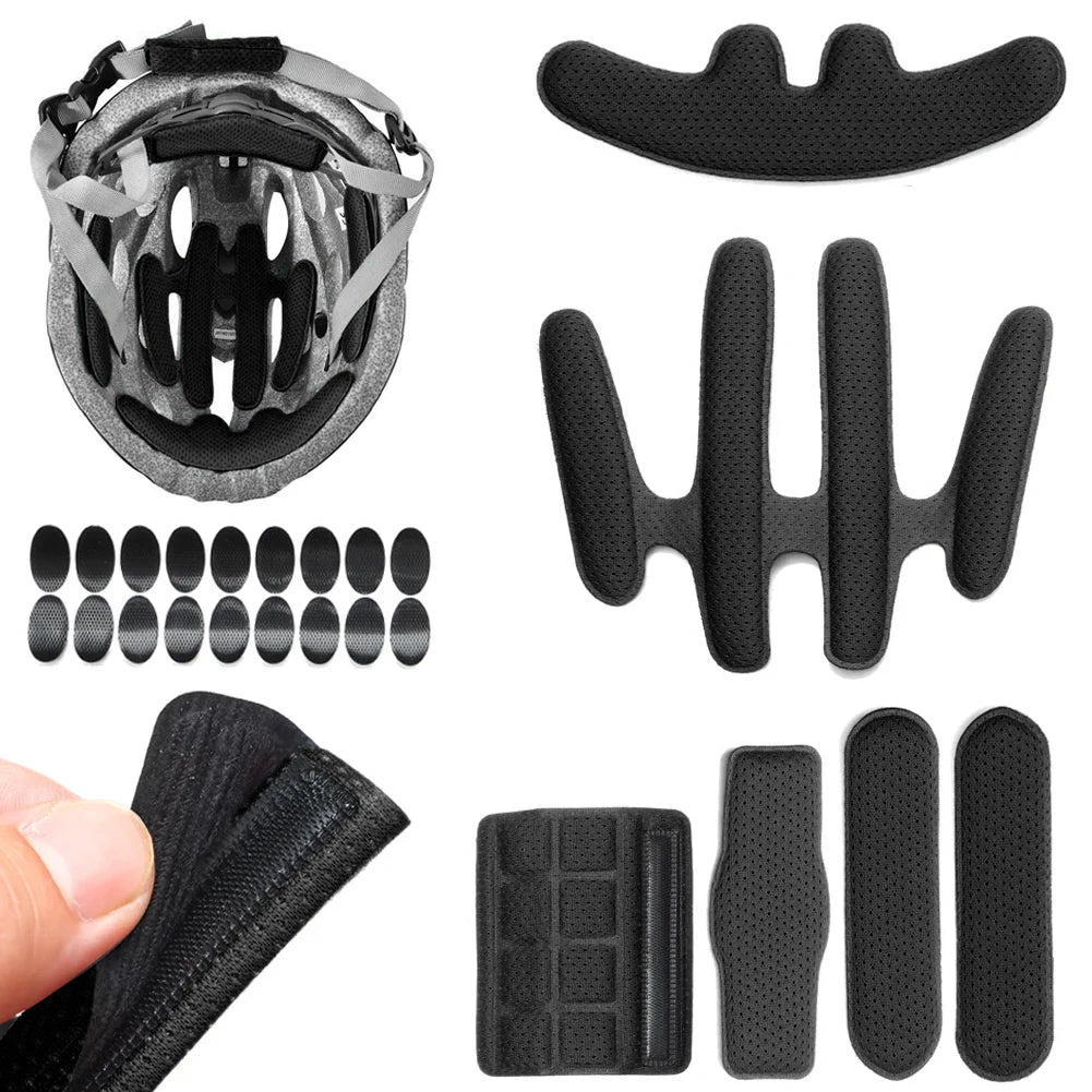 24pcs/set Replacement Foam Helmet Pads Set Quick-drying Modification Helmet Universal Motorcycle Bicycle Protection Pad Outdoor