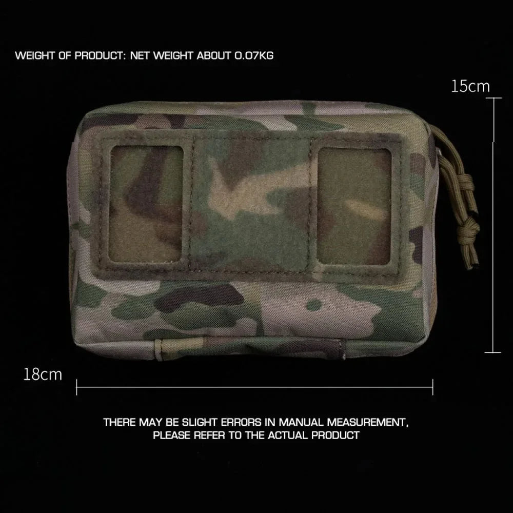Molle Pouch Phone Folding Navigation Board Organizer Double Zipper Outdoor Hunting Airsoft Dustproof Mobile Phone Protective Bag