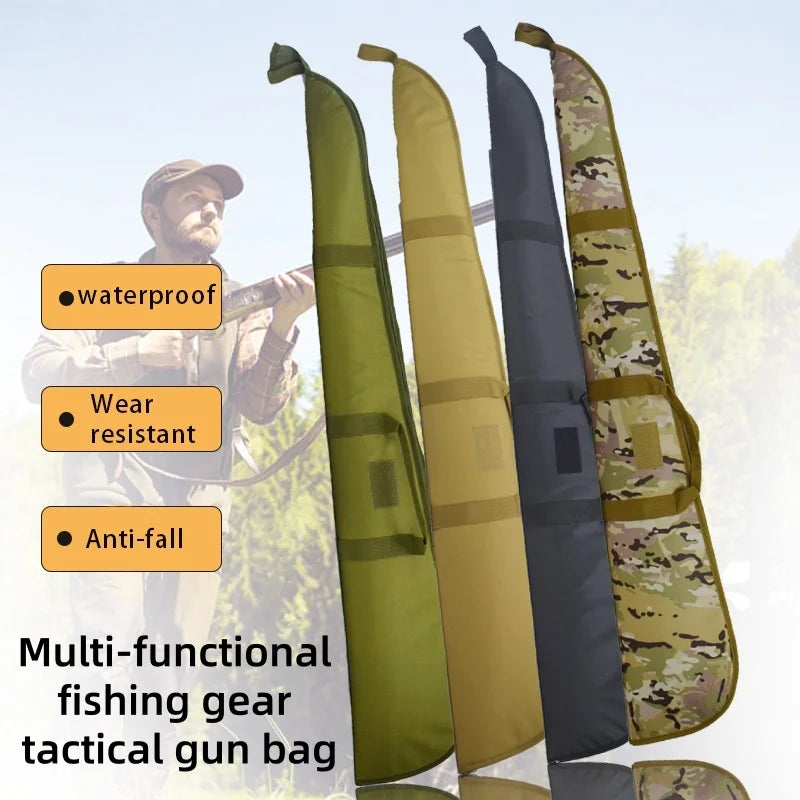 Multifunctional Long Fishing Rod Storage Bag,Outdoor Tactical Long Gear Storage Bag for Fishing Hunting Outdoor Activities