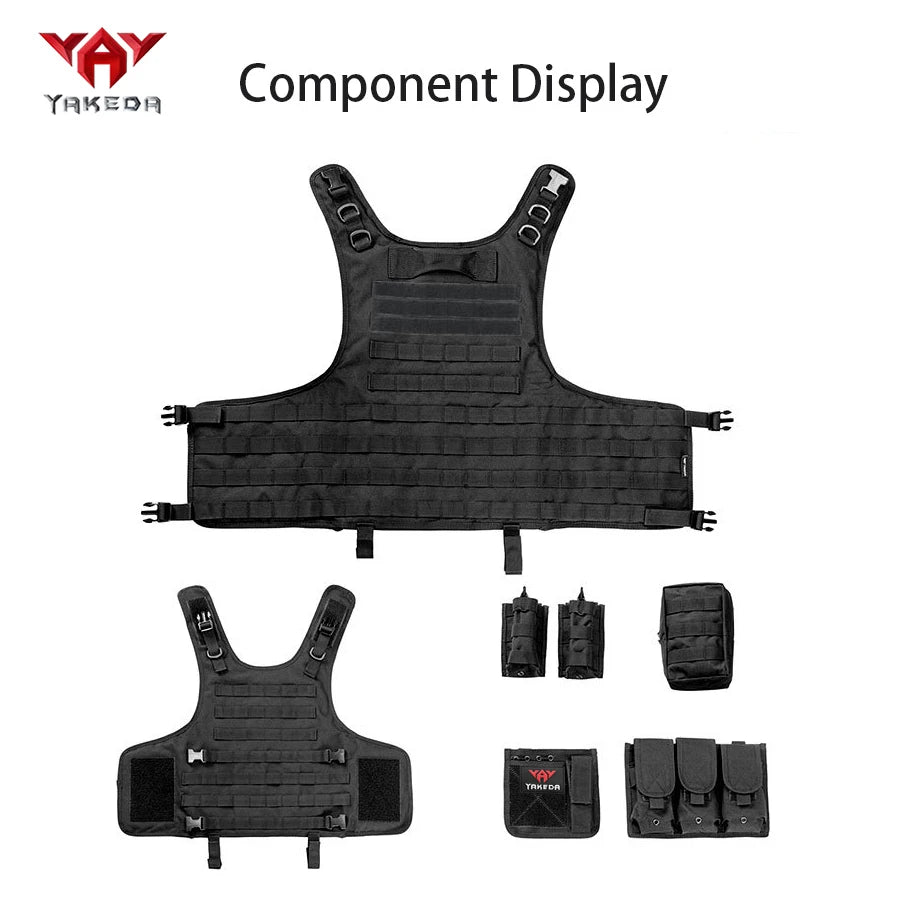 YAKEDA quick detachable outdoor adventure equipment vest, quick detachable lightweight multi-functional outdoor vest