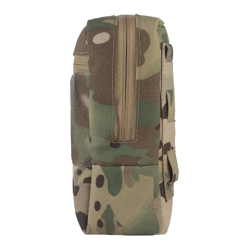 Large Capacity Extended Height MOLLE Pouch Fabric Fastener Design Belt Vest and Gear Panel Mount Outdoor Equipment Storage