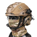 Tactical Helmet with Headset,Adjustable Airsoft Helmet with Helmet Cover & Fcae Balaclava Mask for Cosplay Tactical Hunting Gear