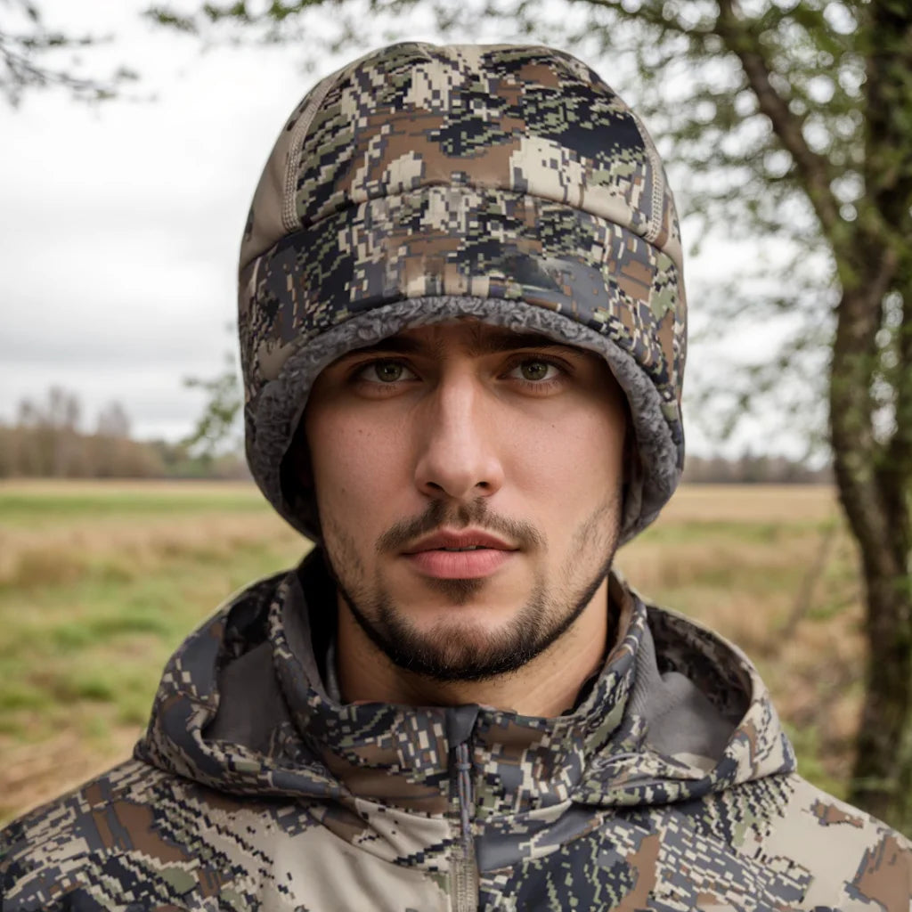 Men's Three-in-One Fabric Jetstream Insulated Beanie Winter Hat Thermal Cap for Cold Weather