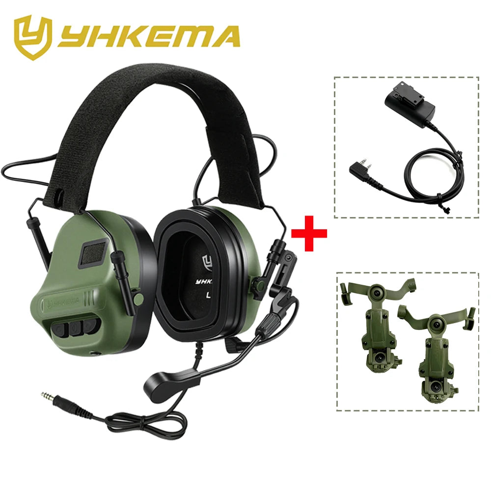 Tactical Headset Shooting Headphones Ear Protection Hunting Training Communication Headset