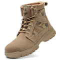Fashion 2026 Cow Suede Men Work Boots Ankle Anti Scalding Safety Protection Boots Lightweight Steel Toe Cap Male Footwear Shoes