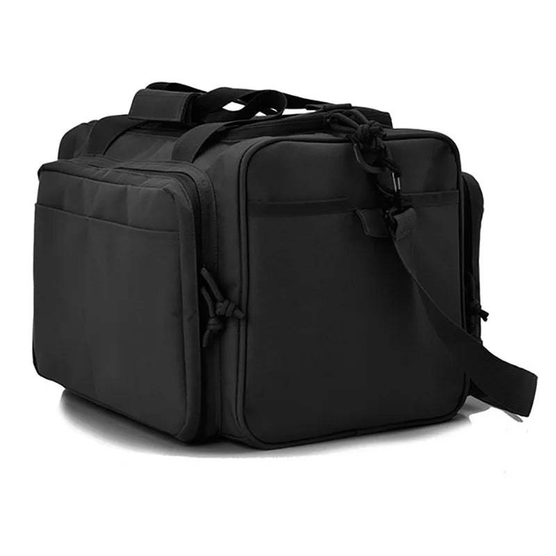 Nylon Tactical Range Storage Bag with Molle System Outdoor Hunting Gun Shoulder Bag for Pistol Tools Camping Equipment