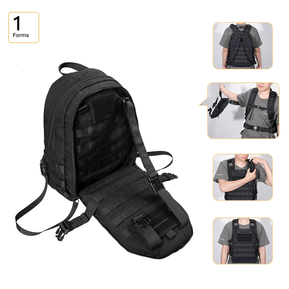 Tactical Vest Backpack Molle Plate Carrier Backpacks Multi-purpose Quick Rescue Stealth Vest Airsoft Paintball CS Backpacks