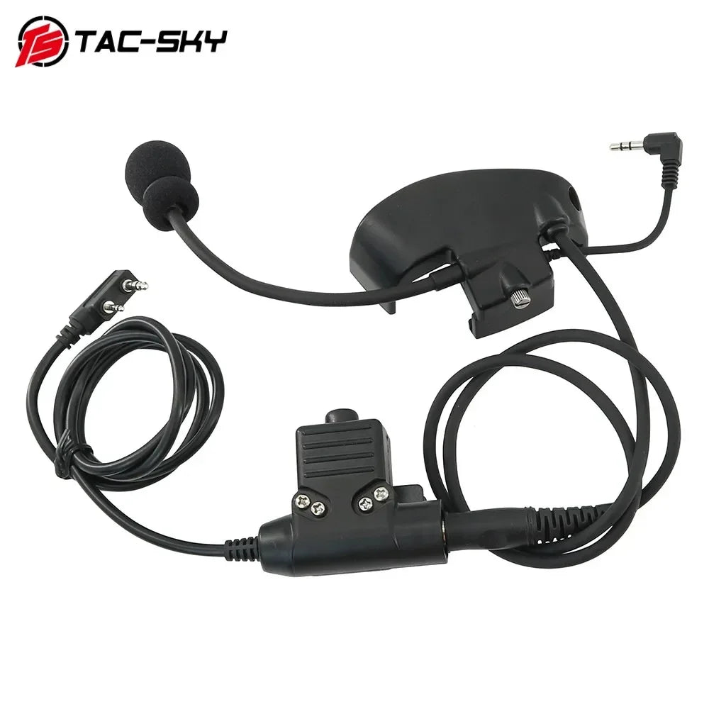 TS TAC-SKY Microphone and K-Tip 2-Pin U94 PTT for Howard Leight Impact Tactical Electronic earmuff Sport Noise Canceling Headset