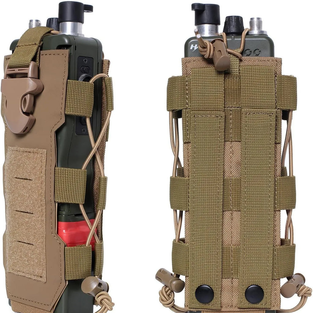 Molle Water Bottle Pouch Radio Holster Waist Pack Kettle Holder Bag for Outdoor Sport Fishing Camping Hunting Hiking Travel
