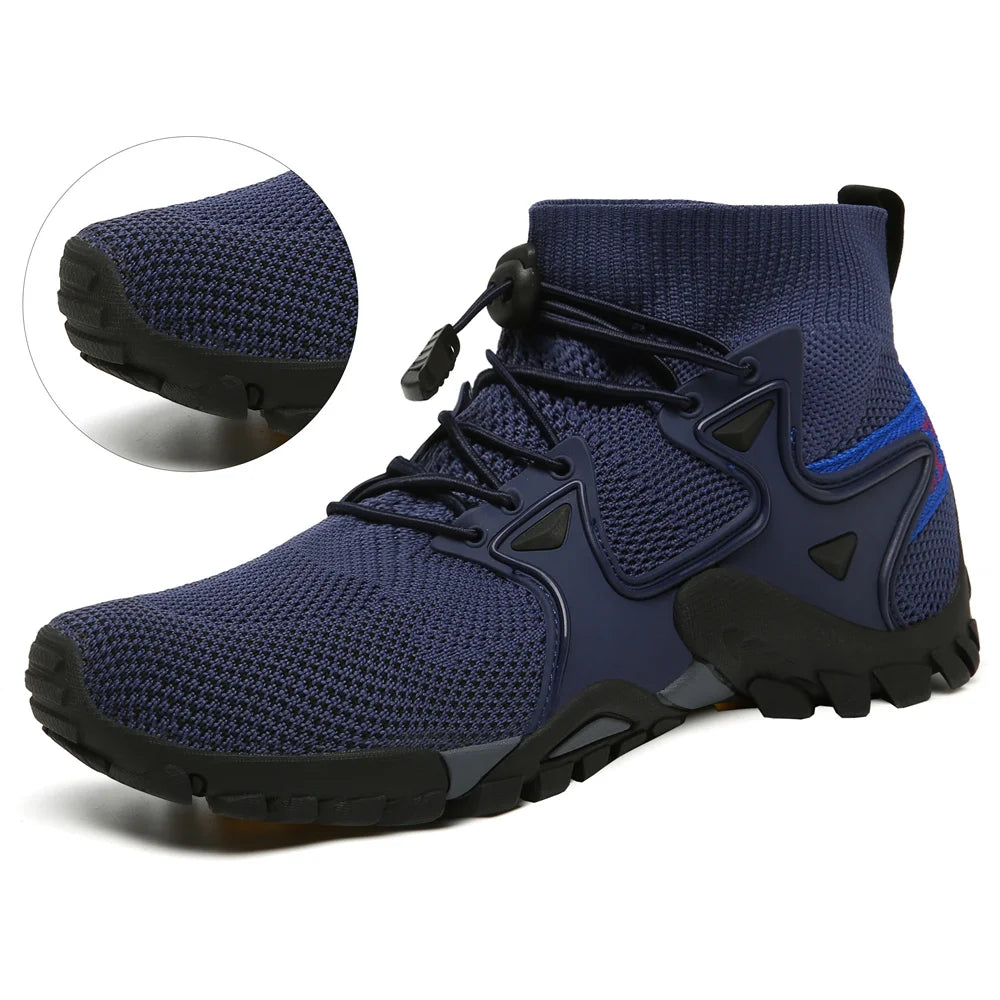 Men Trekking Hiking Shoes Quick Dry Anti-skid Sneakers Women Mountain Climbing Outdoor Sports Boots Suede Mesh