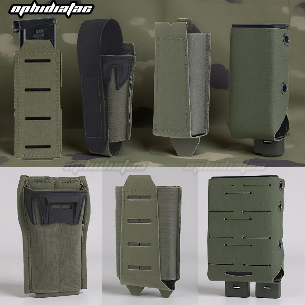 OPHIDIANTAC 5.56/7.62/9mm/AR15/M4 Mag Bag Molle System Lightweight Storage Bag Waistcoat Accessory Pack for hunting gear