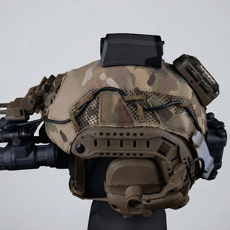 Upgrade FAST SF Super High Cut Helmet Cover Breathable Magic Patch Mount Outdoor Hunting Shooting Airsoft Helmet Cover