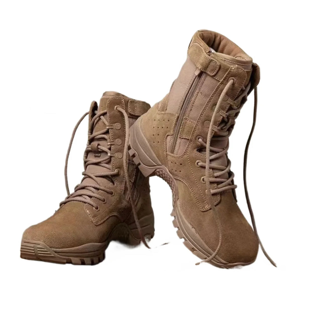 2024 New Thin Mountaineering Waterproof Breathable Combat New Side Zipper Ultra-Thin Men's Boots