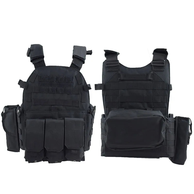 Tactical Vest Adjustable Shoulder Strap Nylon Hunting Vest Outdoor Sport Shooting Airsoft Accessories