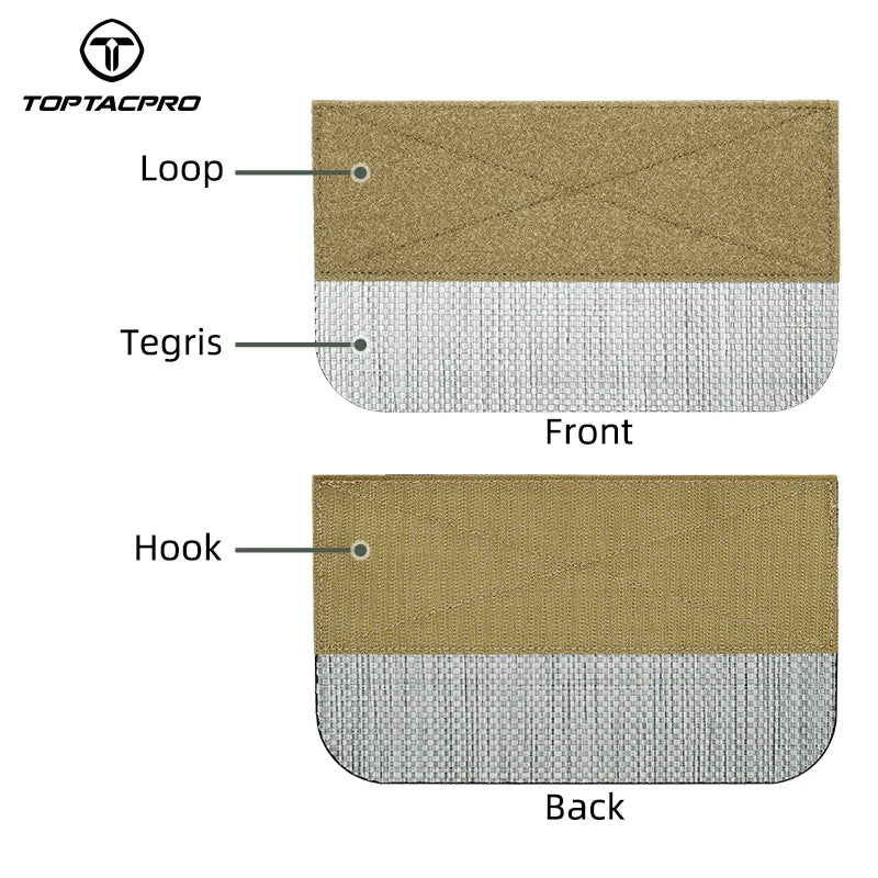 TOPTACPRO Tactical Front Panel Multifunctional Chest Rig Front Panel Laser Cut G Hook Buckles MOLLE Front Pouch 8539