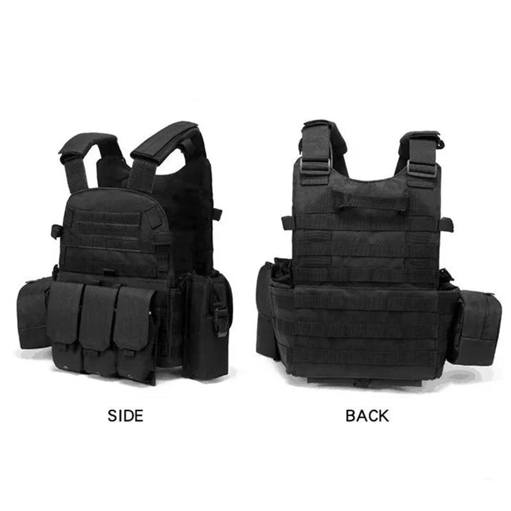 Nylon Chest Rig Molle Vest Multi-Functional Camouflage Molle Waistcoat Adjustable Men Women Combat Equipment for Outdoor Cycling
