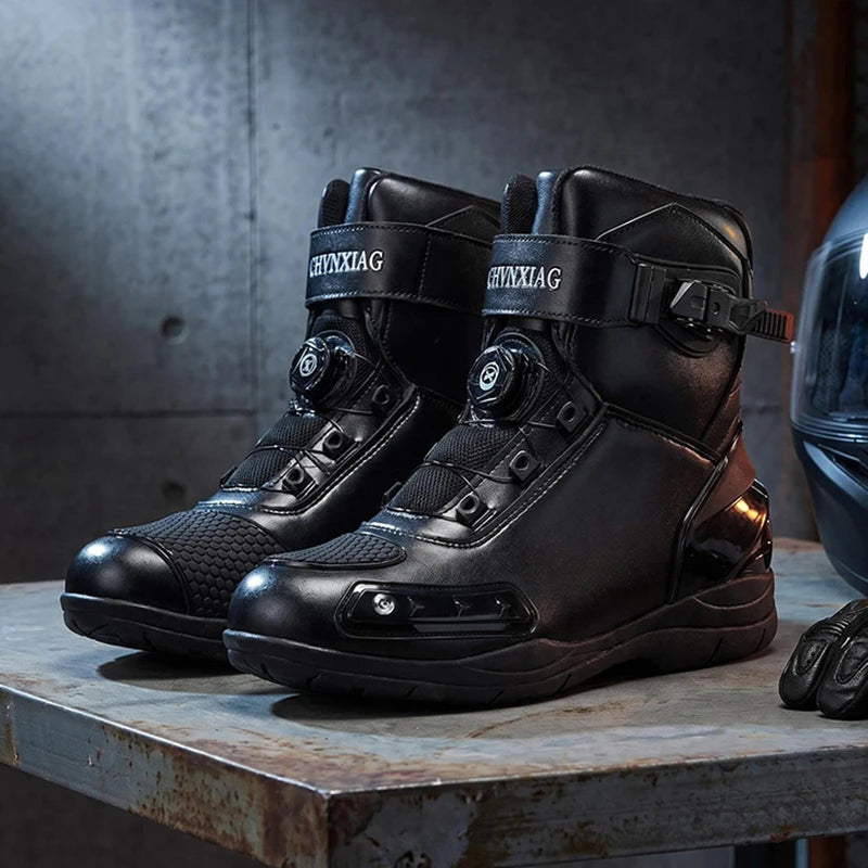 New Motorcycle Boots Men Waterproof Anti Slip Motos Riding Shoes TPU Anti Collision Protection Man Motorbike Protective Boot