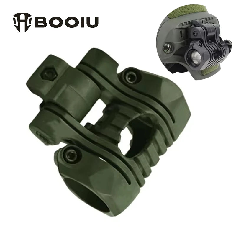 BOOIU Tactical Helmet Clip Adapter Enlarged Flashlight Stand Fastmich Helmet Flashlight Stand Scope Installation Accessory