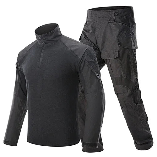 Man Hunting Clothing Sets Tactical Uniforms BDU  Hiking Suit Camouflage Long Sleeve T-shirts Cargo Work Pants