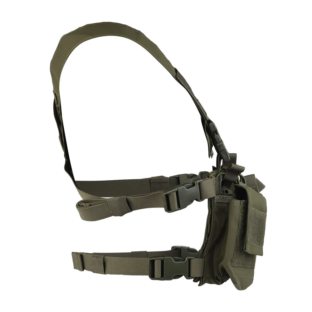 D3CRX Tactical Chest Rig MOLLE Hunting Vest Multi-function Modular Plate Carrier with Quadruple 9mm 5.56 Magazine Pouch