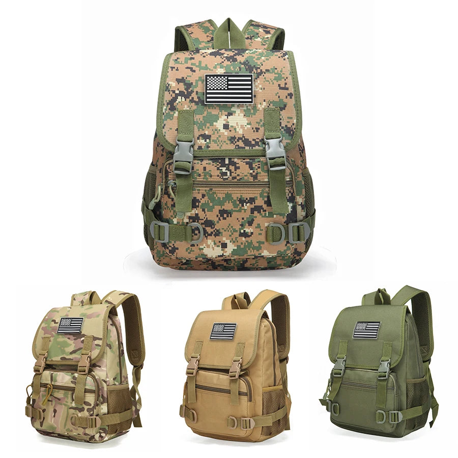 Camouflage Backpack Outdoor Hiking Camping Travel Rucksack with Multiple Pockets