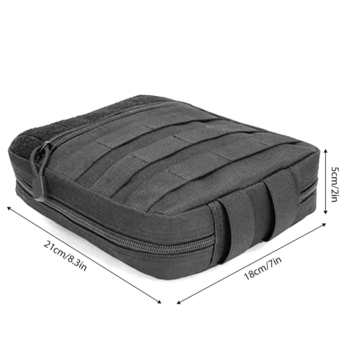MOLLE Pouch, Tactical Admin Pouch Belt EDC Tool Organizer Zippered Utility Waist Pack