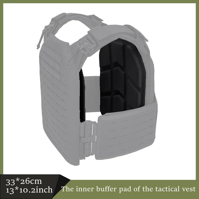Tactical Vests with Built-in Thickened Cushioning EVA Pads Lined Breathable Back Plates 1 Pair