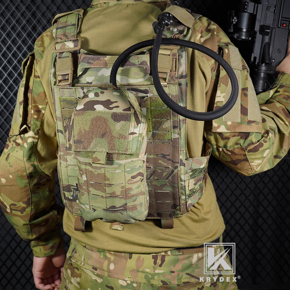 KRYDEX Tactical 1.5L Hydration Bladder Pouch Low Profile Hydra Carrier Pack MOLLE Water Bag Outdoor Hiking Travel Accessories