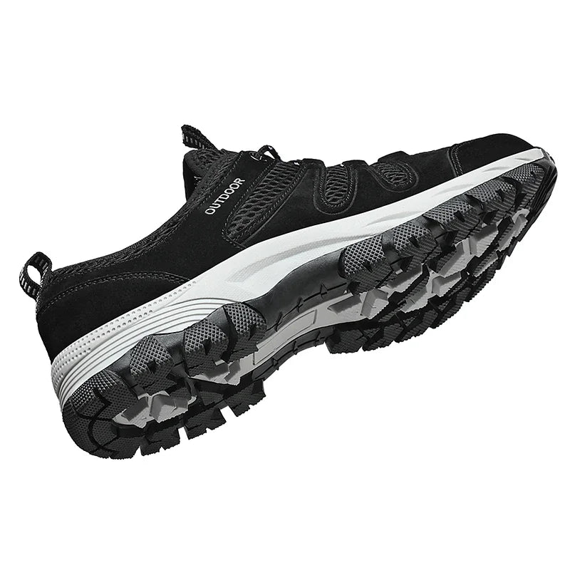 Large Size 2025 Men Soft Casual Shoes Summer Breathable Outdoor Mesh Sneakers Male Light Black Footwear Flat Fashion Boys Travel
