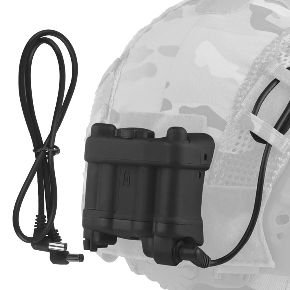 Helmet Battery Case Adjustable Helmet NVG Battery Pouch Tactical Realistic Battery Storage Holder Pack for AN/PVS31 Battery Box