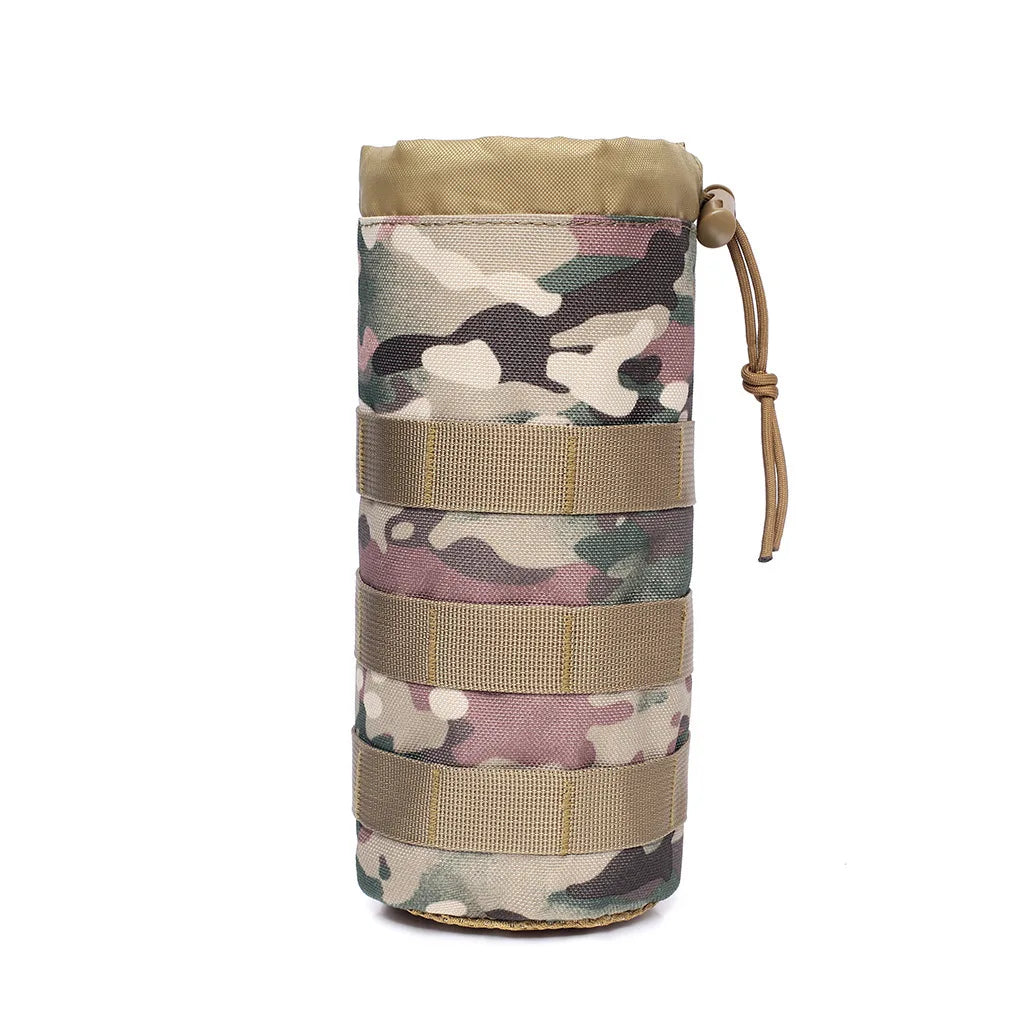 Outdoor Molle Water Bottle Bag Pouch Holder Travel Camping Hiking Cycling Fishing Hunting Water Bottle Kettle Carrier