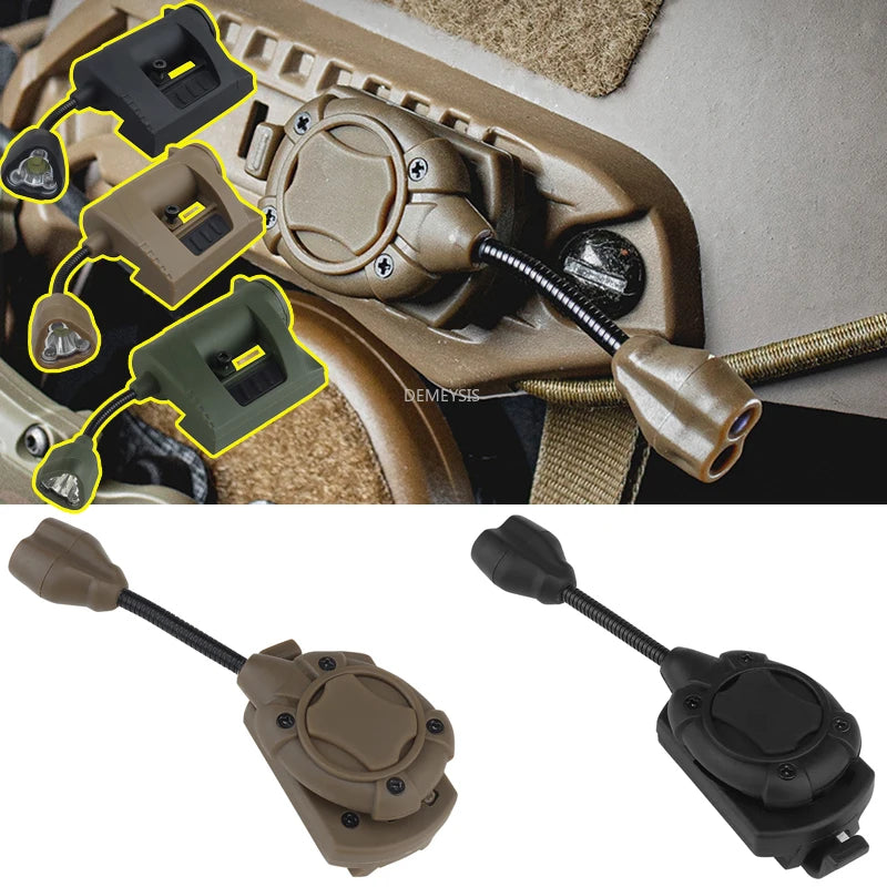 Tactical Helmet Light 3 Modes LED Flashlight Modular Multifunctional Personal Lighting System Hunting Helmet IR Laser