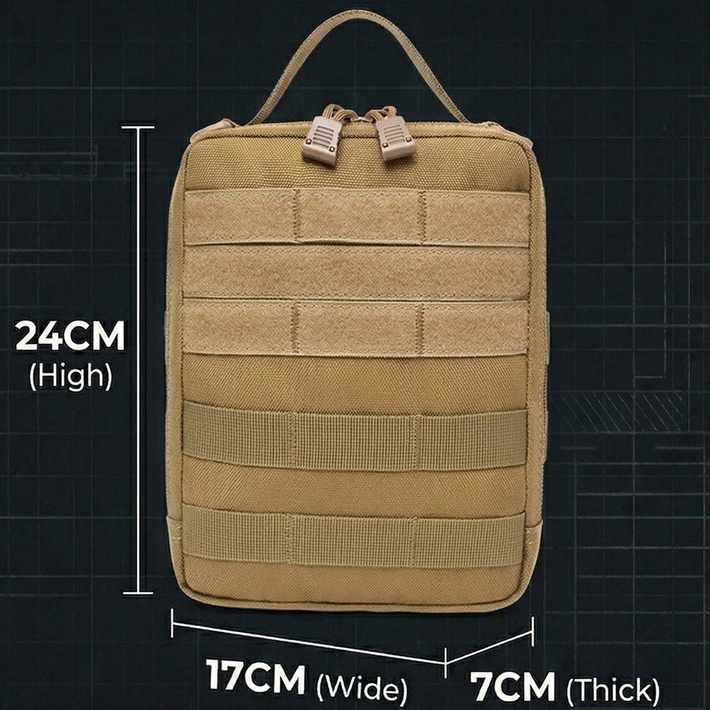 Tactical MOLLE First Aid Pouch Nylon Water Resistant EDC Medical Bag Organizer for Outdoor Hiking Camping Hunting