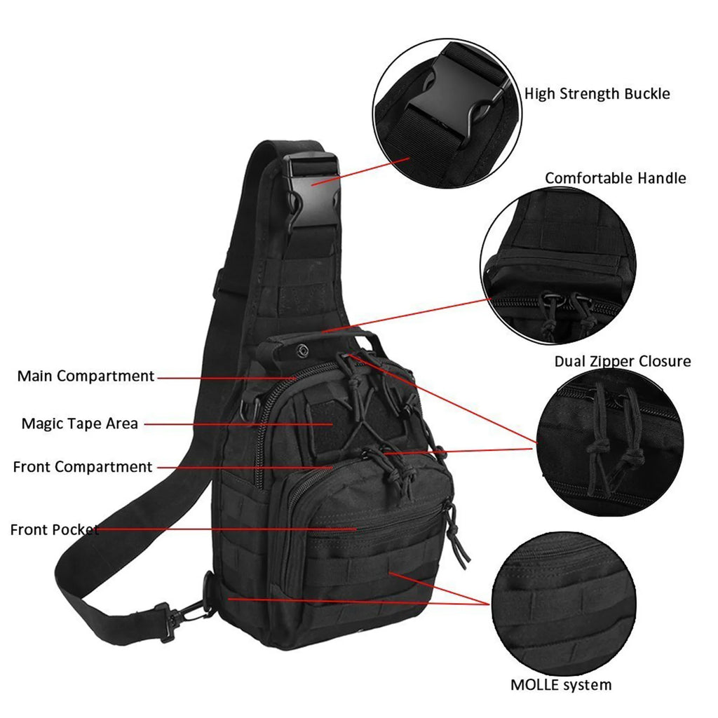 Chest Bag Tactical Sling Bag Crossbody Bags Outdoor Military Sport Travel Shoulder Bag For Men Women Hiking Camping Equipment