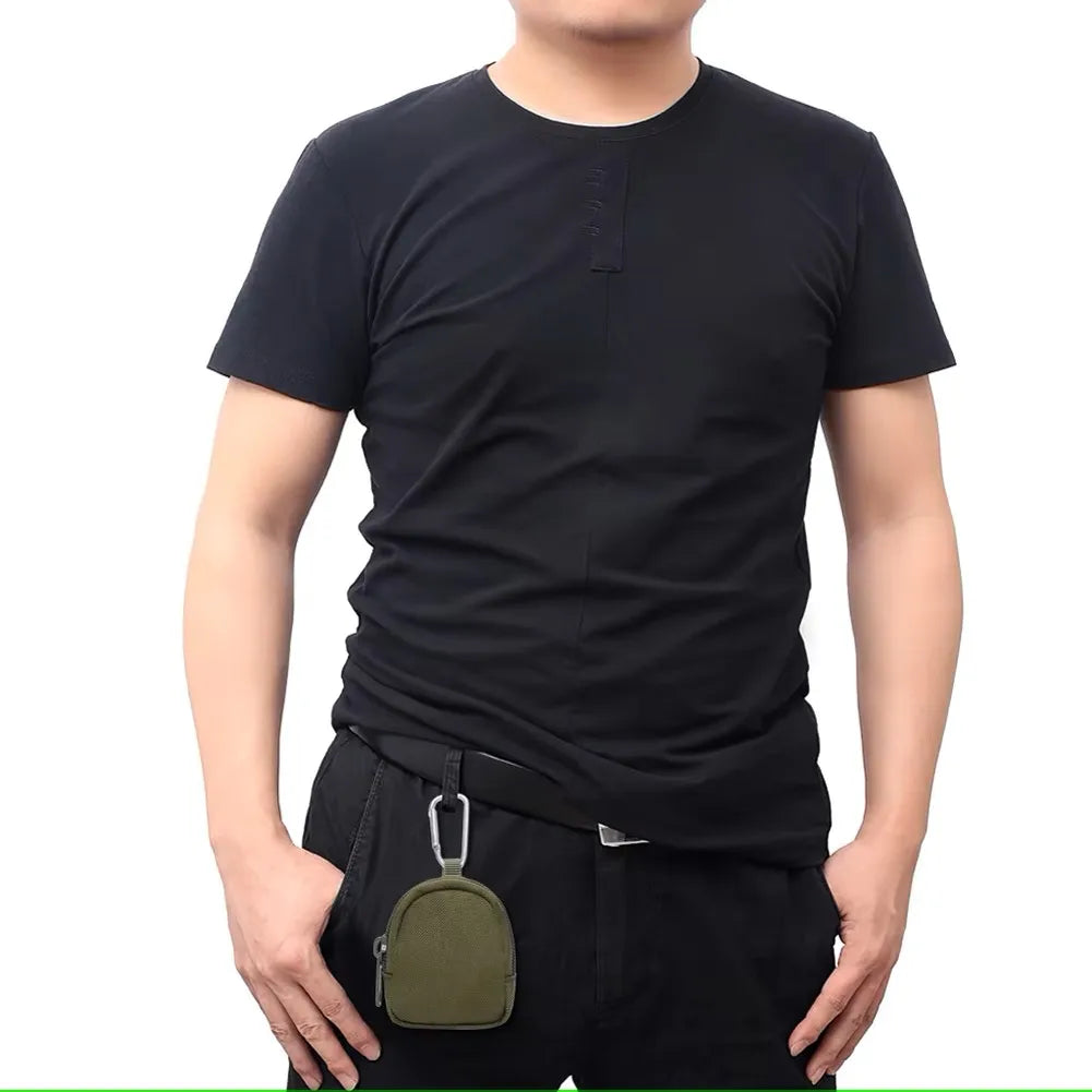 New Tactical EDC Pouch Men Coin Purses Pouch Bag Key Wallet Holder  Keychain Zipper Pocket Outdoor Key Bag