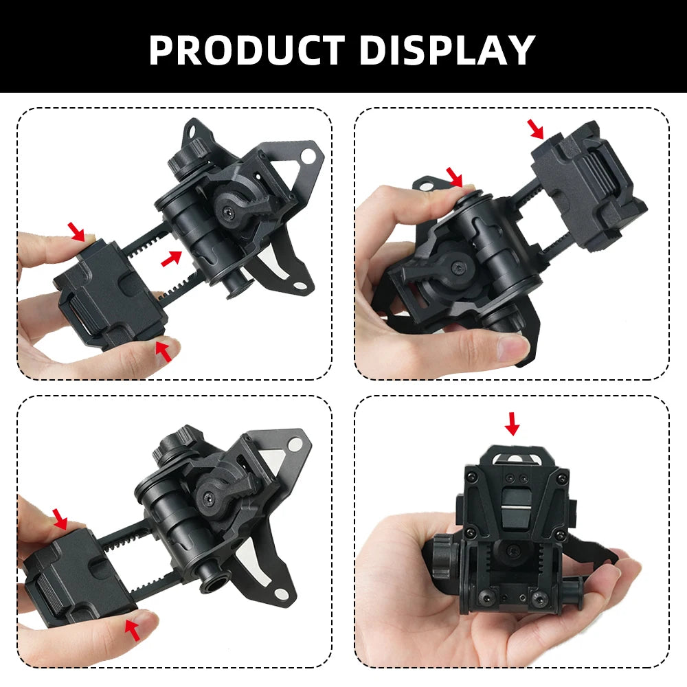 BOOIU Tactical Metal L4G69 NVG Mount Bracket Holder Night Vision Goggle Mount Adapter For PVS14 PVS15 PVS18 Helmet Accessories