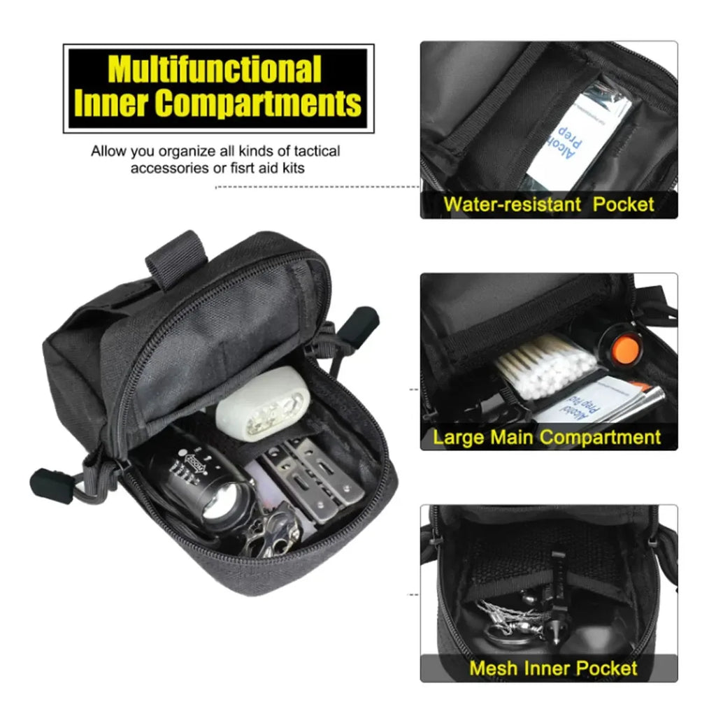 Tactical Molle Pouch Waist Bag Outdoor Men EDC Tool Bag Utility Gadget Organizer Vest Pack Purse Mobile Phone Case