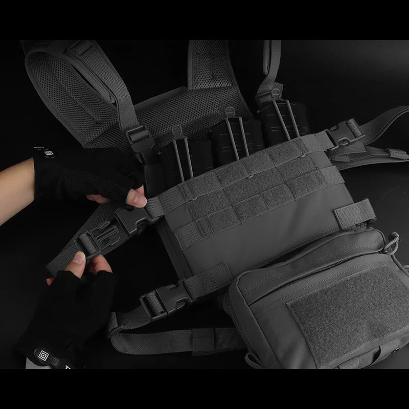 R Assault Hunting Chest Rig | MOLLE Compatible Harness | For Hunting Airsoft Magazines & Gear