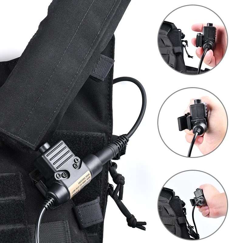 Tactical NEW U94 PTT Civilian Version WADSN Headset COMTAC WST TAC-SKY Earphone Hunting Headphone PTT Baofeng Kenwood 7.0mm Plug