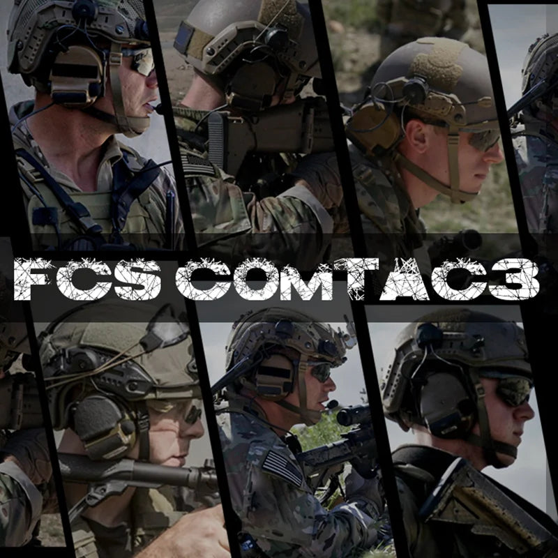 New Version FCS-Tactical Cm III 3 Headset Noise Reduction Headphone Earmuffs Shooting Protector for Walkie-Talkie PTT Radio