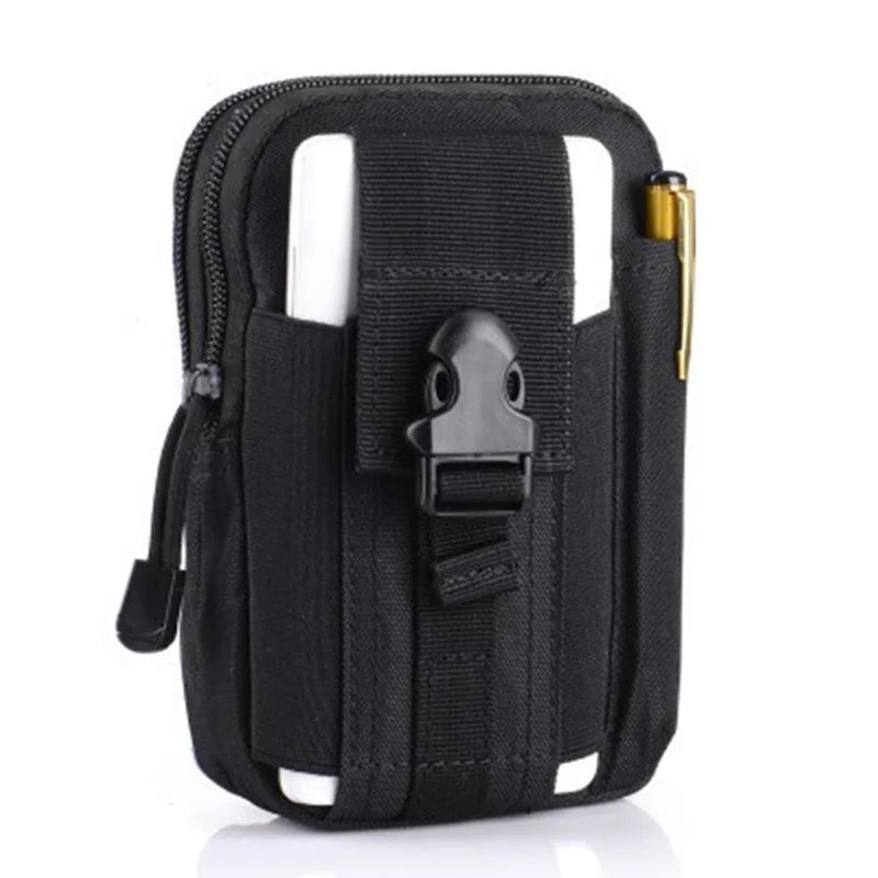 Mobile Phone Case Pouch Waist Bag Waterproof Nylon Multifunction Casual Men Waist Pack Male Small Bag