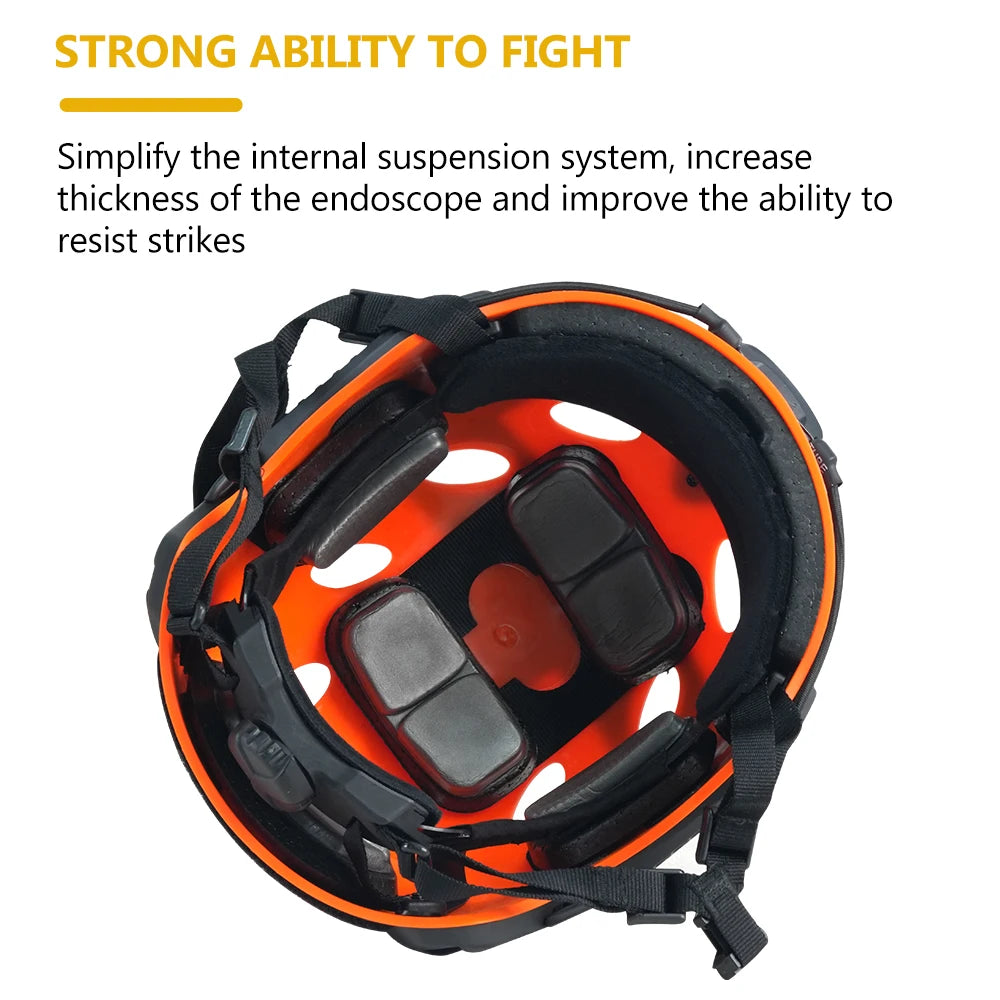 BOOIU Tactical PJ Helmet Rescue Helmet Adjustable Knob Multifunctional Safety Training Emergency Lightweight FAST Helmet Set