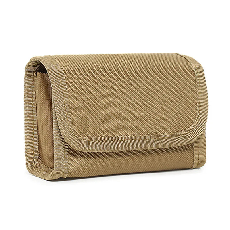 10-Round Tactical Waist Pouch - MOLLE Nylon 12GA .Cal Ammo Shot Bag with 10 Grids, EDC Mini Utility Pouch for Outdoor Shooting