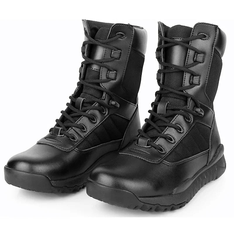 Summer Breathable Men Ankle Combat Boots Shoes Mens Tactical Desert Shoes 2024 Boot Plus Size Combat High-top Combat Boots