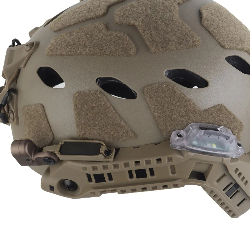 Tactical Modular ARC Fast Helmet Set With Rail Battery Box IR/RED Light LED Flashlight Signal Light Hunting Airsoft Train Gear